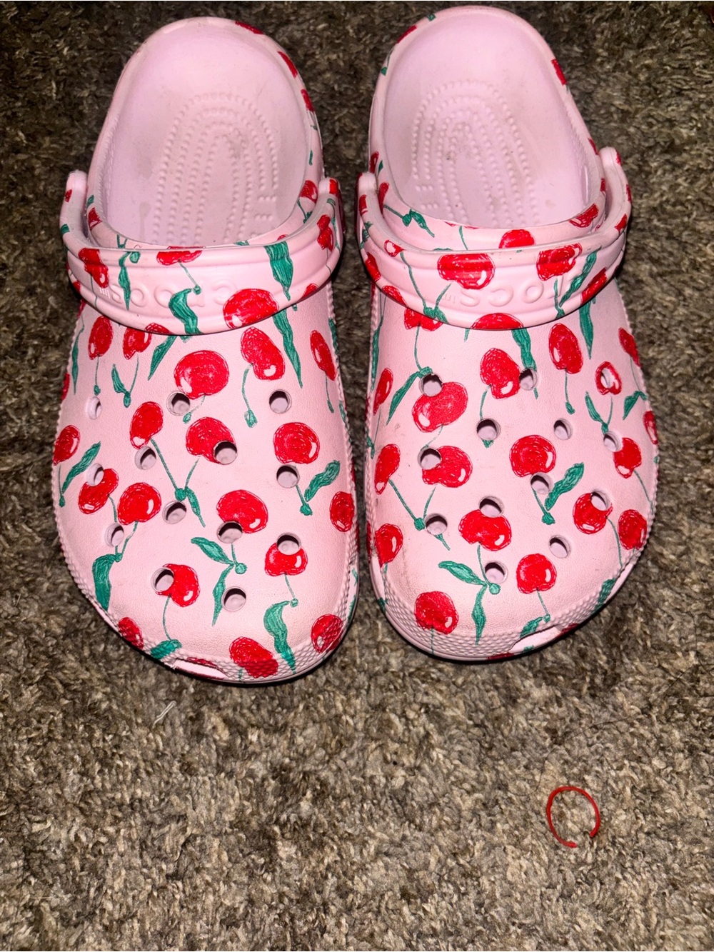 CROCS Pink Cherry Print Classic Clog